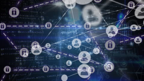 Cybersecurity Network Connection Technology Concept