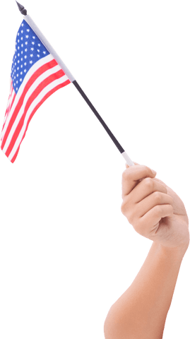 hand holding american flag on transparent background - Download Free Stock Videos Pikwizard.com
