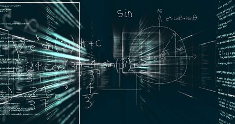 Abstract Mathematical Data Streams and Equations - Download Free Stock Images Pikwizard.com