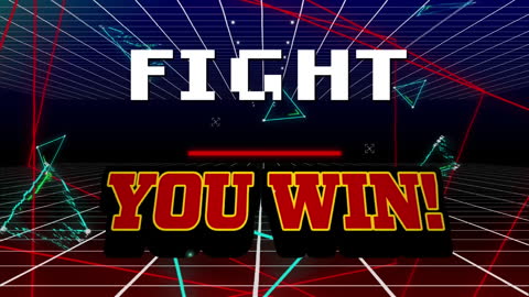 Retro Video Game Interface You Win Text