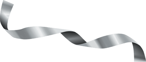 Silver Curling Ribbon Twisting with Metallic Shine on Transparent Background - Download Free Stock Videos Pikwizard.com