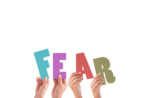 Transparent Hands Holding Colorful Letters Forming Word Fear - Download Free Stock Videos Pikwizard.com