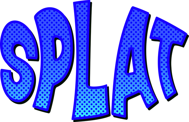 Transparent Blue Splat Text Banner with Polka Dot Design, Vector Art - Download Free Stock Videos Pikwizard.com