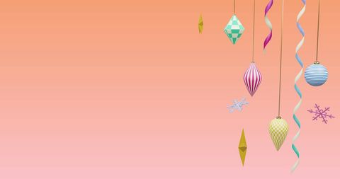 Festive Christmas Decorations on Gradient Background