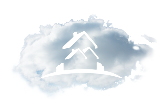 Transparent Cloud with House Symbol Real Estate Digital PNG Illustration - Download Free Stock Videos Pikwizard.com