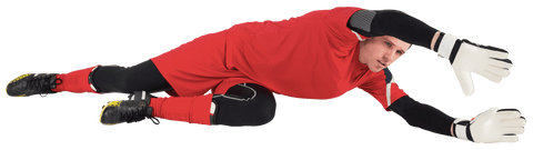 caucasian male football goalkeeper in action, transparent background - Download Free Stock Videos Pikwizard.com