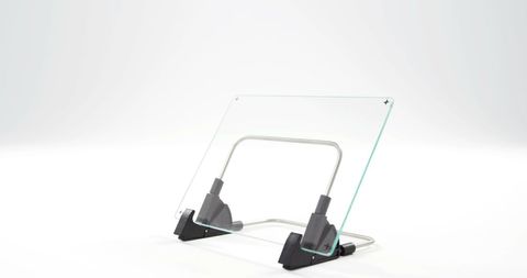 Transparent Glass on Sleek Digital Stand