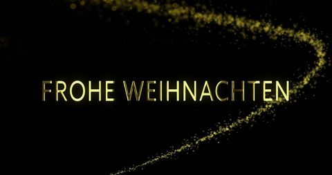 Festive glow reading frohe weihnachten on dark background