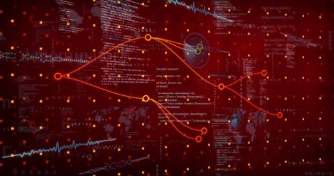 Abstract Data Processing Over Digital World Map Interface - Download Free Stock Images Pikwizard.com