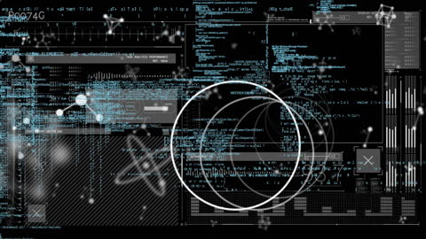 Abstract Digital Interface with Data and Network Design