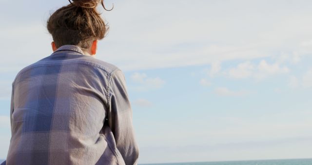 Contemplative Person Enjoying Scenic Ocean View - Download Free Stock Images Pikwizard.com