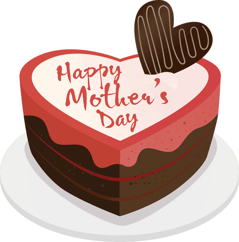 heart-shaped mother's day cake on transparent background - Download Free Stock Videos Pikwizard.com