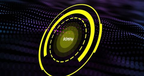 Futuristic digital interface visualizing data processing