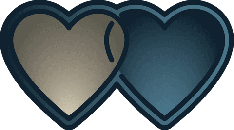 Interlinked Blue and Grey Hearts on Transparent Background - Download Free Stock Videos Pikwizard.com