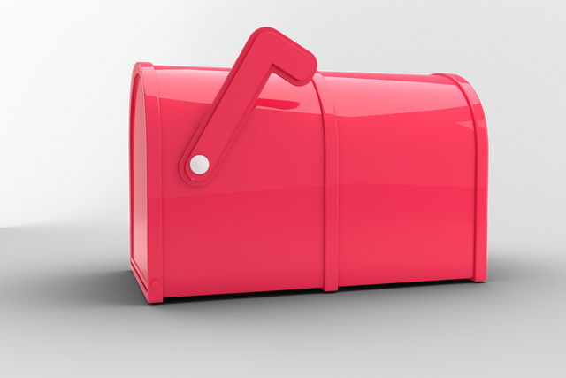 Transparent Illustration of Pink Shiny Mailbox With Flag Up - Download Free Stock Videos Pikwizard.com