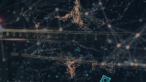 Global Digital Network Connections with Abstract Scattering Lines