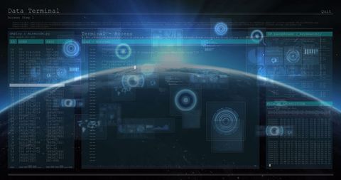 Futuristic Digital Interface with Global Data Streams - Download Free Stock Images Pikwizard.com