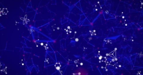 Digital Molecular Structure Network in Blue - Download Free Stock Images Pikwizard.com