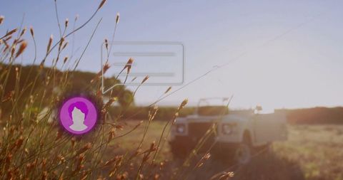 Serenity in rural wilderness with digital overlay elements
