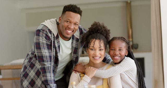 Happy African American Family Posing Together at Home - Download Free Stock Images Pikwizard.com