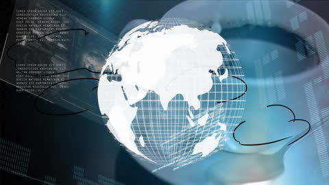 Digital World Concept with Globe and Coffee