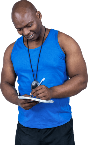 transparent athletic trainer writing notes on notepad - Download Free Stock Videos Pikwizard.com