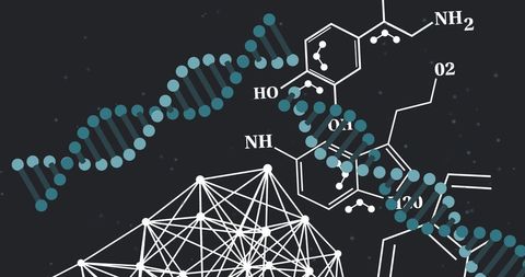 DNA Strands and Chemical Structures in Medical Science Concept - Download Free Stock Images Pikwizard.com