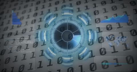 Digital Interface with Scope Scanning Data Visualizations - Download Free Stock Images Pikwizard.com