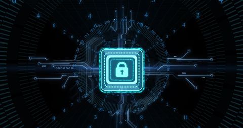 Digital Data Protection with Cybersecurity Padlock - Download Free Stock Images Pikwizard.com