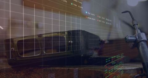 Financial Data and Factory Workshop Hybrid Imagery