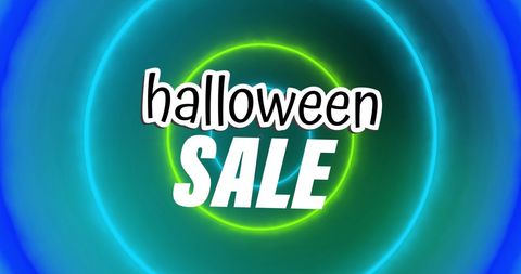 Vibrant halloween sale circular graphic