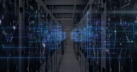 data processing and analytics in advanced server room environment - Download Free Stock Images Pikwizard.com