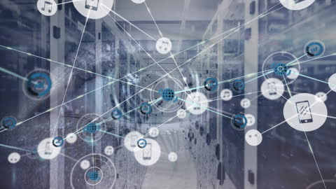 Digital Network Abstract Representing Global Connections