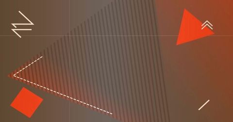 Geometric Abstract Digital Designs with Striped Triangle