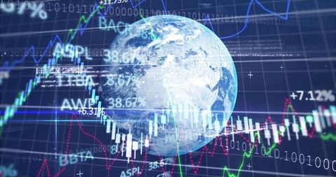 Global Financial Data Interface with Digital Technology - Download Free Stock Images Pikwizard.com