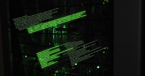 Digital Data Processing on Servers with Holographic Code Display - Download Free Stock Images Pikwizard.com