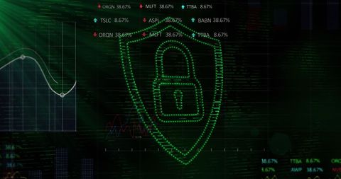 Cyber Security in Stock Market with Data and Padlock - Download Free Stock Images Pikwizard.com