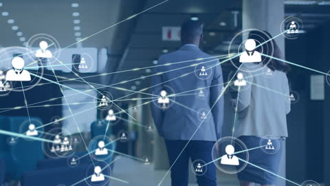 Business People Connecting in Virtual Network