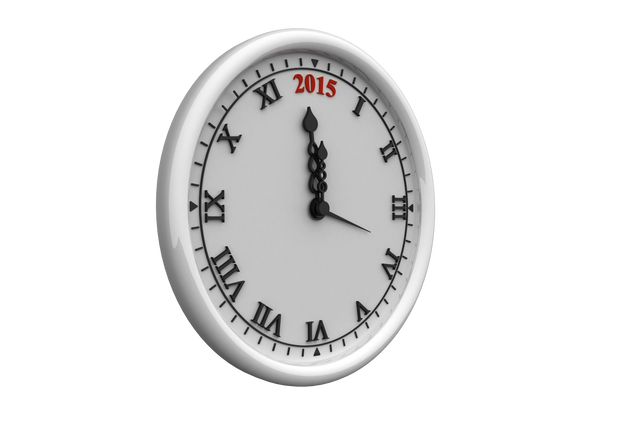 Vector Illustration of Clock on Transparent Background with Year 2015 - Download Free Stock Videos Pikwizard.com