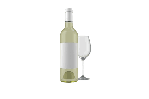 white wine bottle and glass on transparent background for celebration - Download Free Stock Videos Pikwizard.com