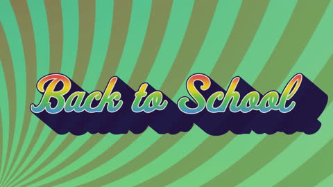 Retro Back to School Banner with Radial Design