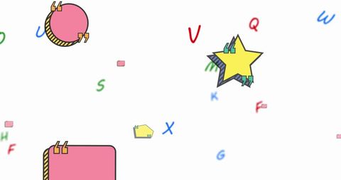 Colorful Floating Letters and Text Banners Background - Download Free Stock Images Pikwizard.com