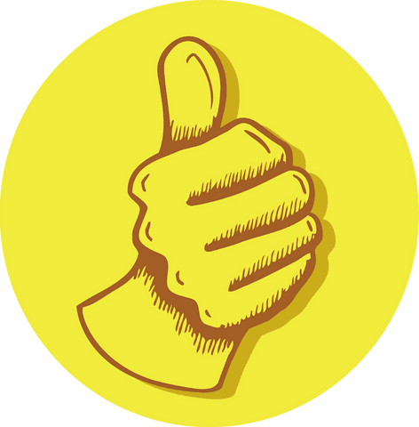 minimalist thumbs-up icon on transparent background - Download Free Stock Videos Pikwizard.com