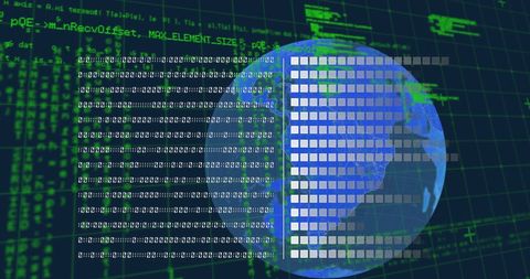Global Data Processing with Digital Recoding - Download Free Stock Images Pikwizard.com