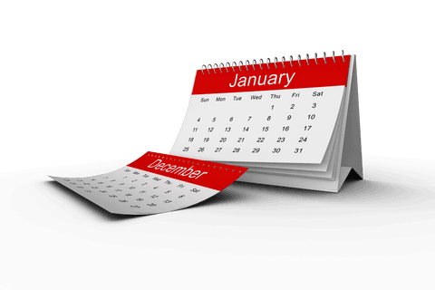 transparent desk calendar showing december transition to january - Download Free Stock Videos Pikwizard.com