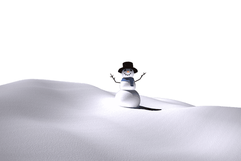 snowman on snowy hill isolated on transparent background - Download Free Stock Videos Pikwizard.com