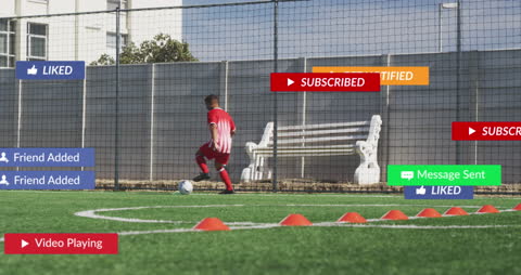 Digital Interface Concepts with Rugby Player and Notifications