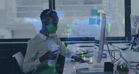 Office Hygiene Amid Global Finance Technology Display