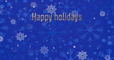 Happy Holidays Greeting Card with Falling Snowflakes - Download Free Stock Images Pikwizard.com