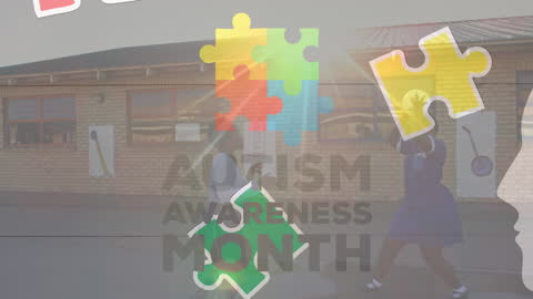 Autism Awareness Month School Event Animation